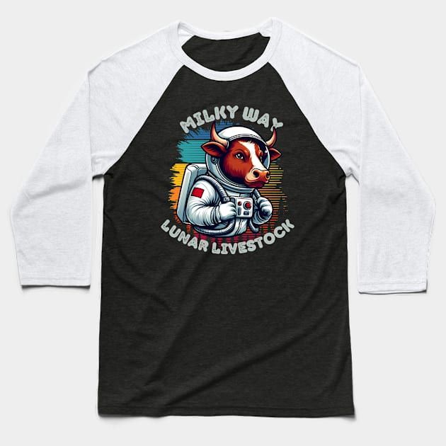 Astronomy bull Baseball T-Shirt by Japanese Fever